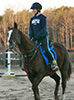 A happy customer in Virginia trying out her new LBC Hoodie on a brisk 30 degree morning - December 2009.