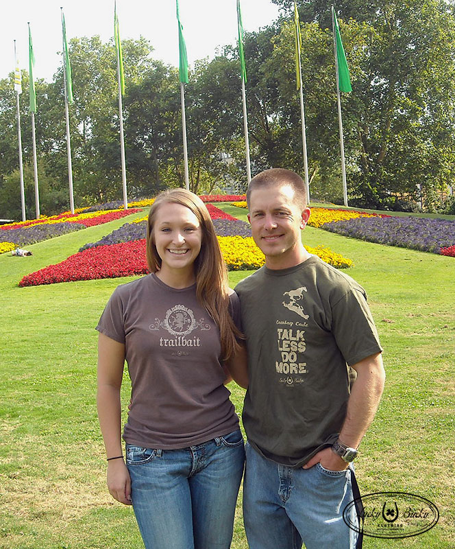 Amy & Corey (SPC Martindale) feeling Lucky at Luisenpark in Mannheim, Germany – August 2009
