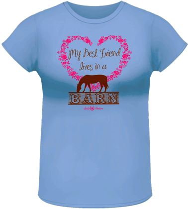 Lucky Bucky Clothing – My Best Friend Lives In A Barn – Missy T-Shirt