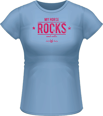 Lucky Bucky Clothing  My Horse Rocks and Rolls - Tee For Women