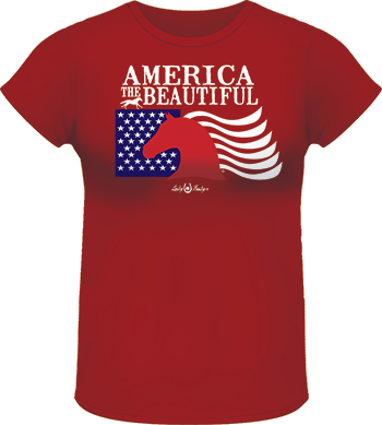 Lucky Bucky Clothing – America The Beautiful – Missy Short Sleeve Tee