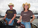 Amy Jacobs and her friend Luanne Purvis at Circle E March 2009