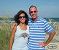 Sarah and her Dad Johnny on Wrightsville Beach, NC  The tank’s cute too! – July 2009